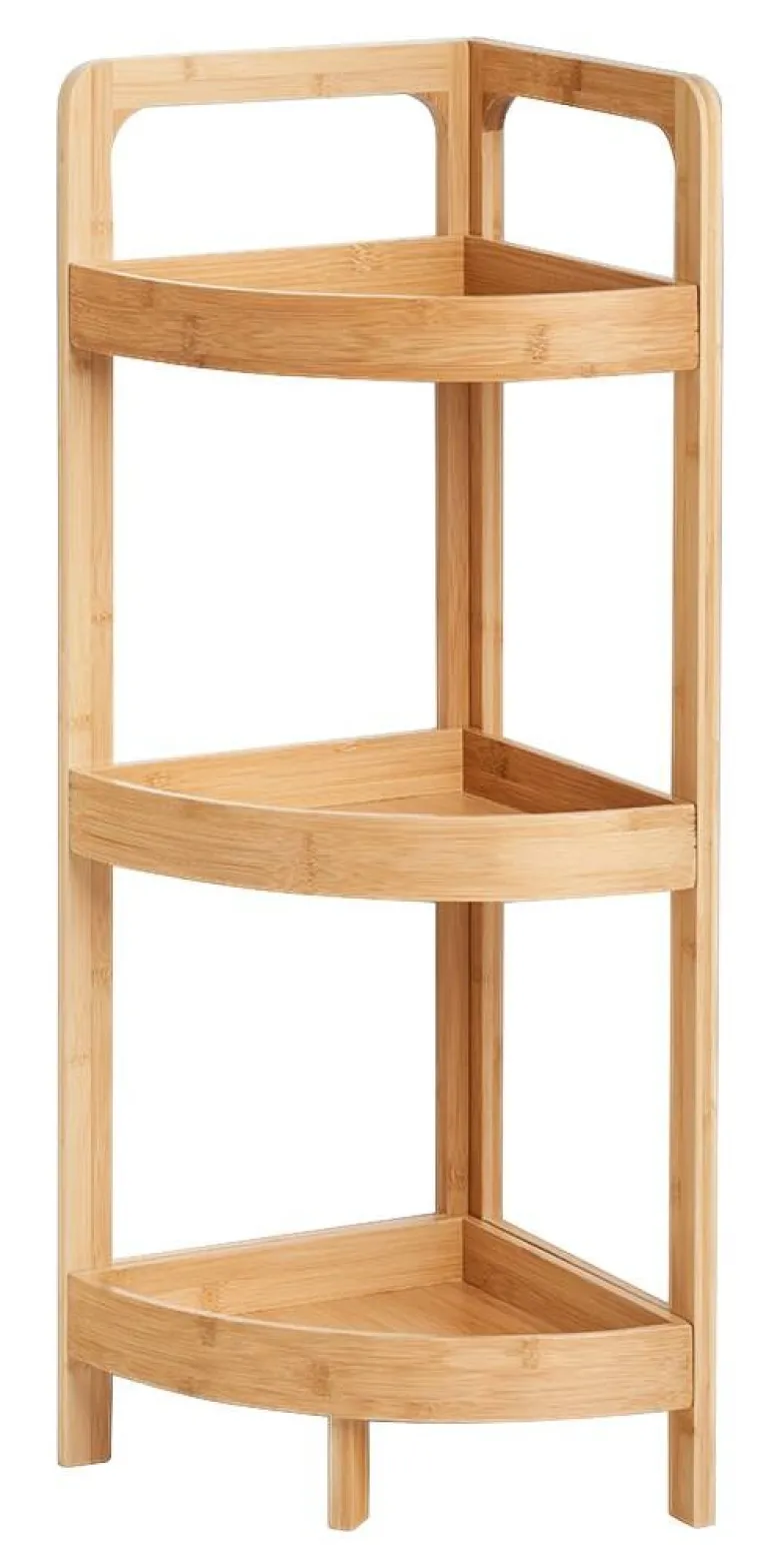 Eckregal natur Bambus B/H/T: ca. 29x85x29 cm