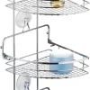 Eckregal silber Eisen B/H/L: ca. 20x58x20 cm