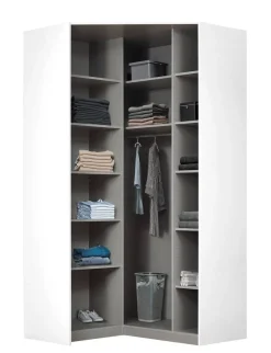 Eckschrank Celle weiß Alpinweiß B/H/T: ca. 117x197x117 cm