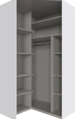 Eckschrank New York C Alpinweiß B/H/T: ca. 120x236x120 cm
