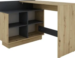 Eckschreibtisch BERNI Eiche Graphit B/H/T: ca. 102x77,5x80 cm