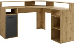 Eckschreibtisch FOX Eiche anthrazit B/H/T: ca. 139x90,8x139 cm
