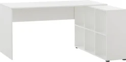 Eckschreibtisch Serie 400 perlweiß Optik B/H/T: ca. 150x73,6x121,6 cm