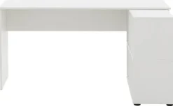 Eckschreibtisch Serie 400 perlweiß Optik B/H/T: ca. 150x73,6x121,6 cm