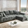 Ecksofa anthrazit Microfaser B/H/T: ca. 300x86x215 cm