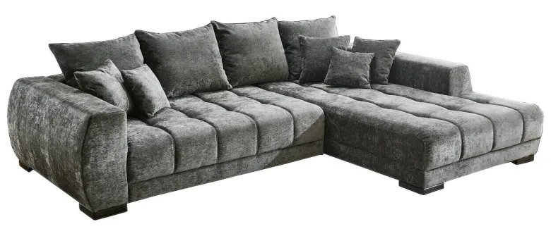 Ecksofa anthrazit Microfaser B/H/T: ca. 300x86x215 cm