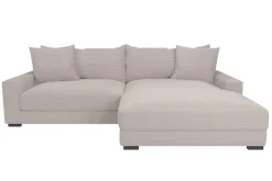 Ecksofa beige-grau Microfaser B/H/T: ca. 261x83x180 cm
