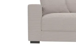 Ecksofa beige-grau Microfaser B/H/T: ca. 261x83x180 cm
