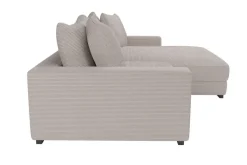 Ecksofa beige-grau Microfaser B/H/T: ca. 261x83x180 cm