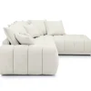 Ecksofa elfenbein Microfaser B/H/T: ca. 312x97x229 cm