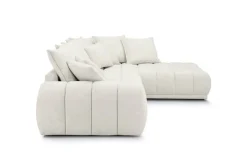 Ecksofa elfenbein Microfaser B/H/T: ca. 312x97x229 cm