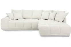 Ecksofa elfenbein Microfaser B/H/T: ca. 312x97x229 cm