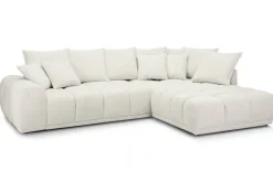 Ecksofa elfenbein Microfaser B/H/T: ca. 312x97x229 cm