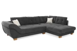 Ecksofa grau Microfaser B/H/T: ca. 346x90x221 cm