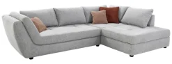Ecksofa grau Microfaser B/H/T: ca. 321x92x219 cm