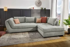 Ecksofa grau Microfaser B/H/T: ca. 321x92x219 cm