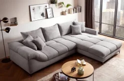 Ecksofa grau Microfaser B/H/T: ca. 332x96x227 cm