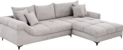 Ecksofa grau Microfaser B/H/T: ca. 332x96x227 cm