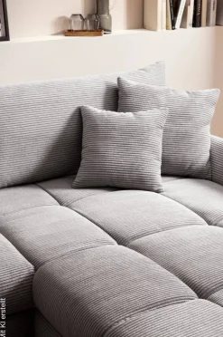 Ecksofa grau Microfaser B/H/T: ca. 332x96x227 cm