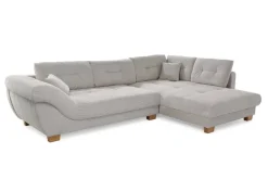 Ecksofa Greige Microfaser B/H/T: ca. 346x90x221 cm