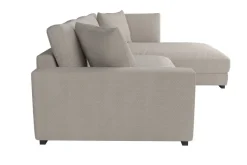 Ecksofa Greige Microfaser B/H/T: ca. 300x83x190 cm