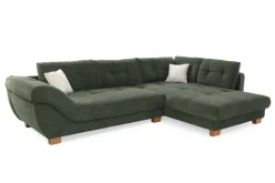 Ecksofa grün Microfaser B/H/T: ca. 346x90x221 cm