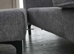 Ecksofa hellgrau Microfaser B/H/T: ca. 238x67x185 cm