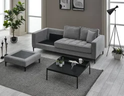 Ecksofa hellgrau Microfaser B/H/T: ca. 238x67x185 cm