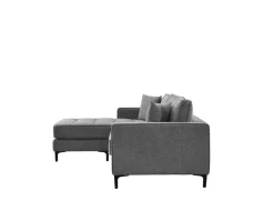 Ecksofa hellgrau Microfaser B/H/T: ca. 238x67x185 cm