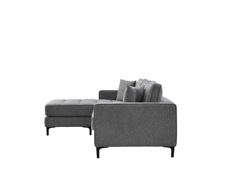 Ecksofa hellgrau Microfaser B/H/T: ca. 238x67x185 cm