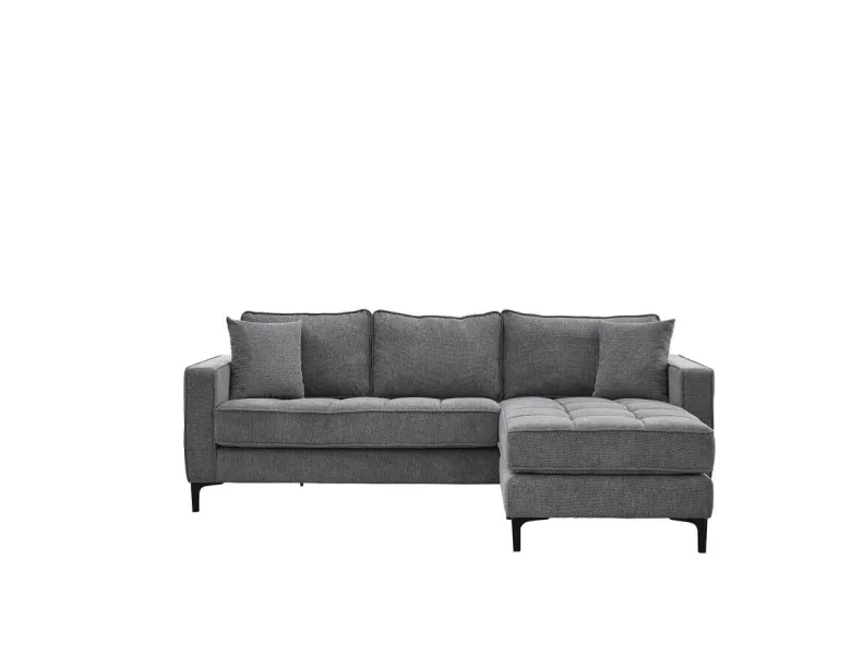 Ecksofa hellgrau Microfaser B/H/T: ca. 238x67x185 cm