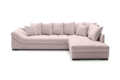 Ecksofa mit Bettfunktion altrosa Microfaser B/H/T: ca. 303x88x202 cm