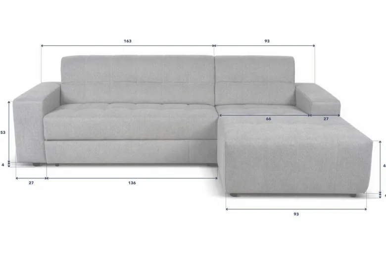 Ecksofa mit Bettfunktion beige Flachgewebe B/H/T: ca. 267x93x163 cm