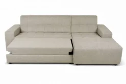 Ecksofa mit Bettfunktion beige Flachgewebe B/H/T: ca. 267x93x163 cm
