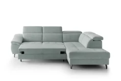 Ecksofa mit Bettfunktion eisblau Flachgewebe B/H/T: ca. 280x96x238 cm