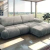 Ecksofa mit Bettfunktion grau Microfaser B/H/T: ca. 288x69x187 cm