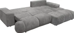 Ecksofa mit Bettfunktion grau Microfaser B/H/T: ca. 288x69x187 cm