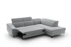 Ecksofa mit Bettfunktion grau Flachgewebe B/H/T: ca. 280x96x238 cm