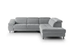 Ecksofa mit Bettfunktion grau Flachgewebe B/H/T: ca. 280x96x238 cm