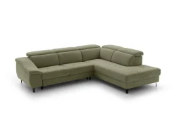 Ecksofa mit Bettfunktion grün Flachgewebe B/H/T: ca. 280x96x238 cm