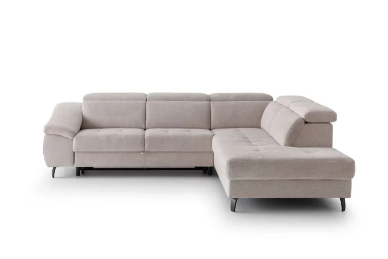 Ecksofa mit Bettfunktion leinen Flachgewebe B/H/T: ca. 280x96x238 cm