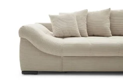 Ecksofa mit Bettfunktion natur Microfaser B/H/T: ca. 303x88x202 cm