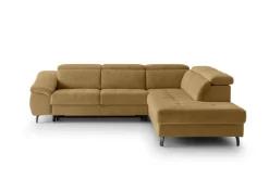 Ecksofa mit Bettfunktion senf Flachgewebe B/H/T: ca. 280x96x238 cm