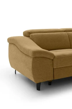 Ecksofa mit Bettfunktion senf Flachgewebe B/H/T: ca. 280x96x238 cm