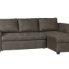Ecksofa mit Bettfunktion und Bettkasten grau Microfaser B/H/T: ca. 260x89x155 cm