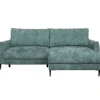 Ecksofa mit Bettfunktion und Bettkasten lagunen blau Microfaser B/H/T: ca. 221x94x142 cm