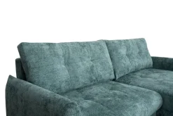 Ecksofa mit Bettfunktion und Bettkasten lagunen blau Microfaser B/H/T: ca. 221x94x142 cm