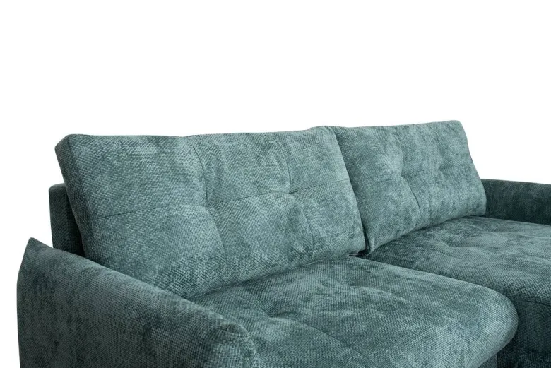 Ecksofa mit Bettfunktion und Bettkasten lagunen blau Microfaser B/H/T: ca. 221x94x142 cm