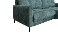 Ecksofa mit Bettfunktion und Bettkasten lagunen blau Microfaser B/H/T: ca. 221x94x142 cm