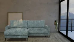 Ecksofa mit Bettfunktion und Bettkasten lagunen blau Microfaser B/H/T: ca. 221x94x142 cm